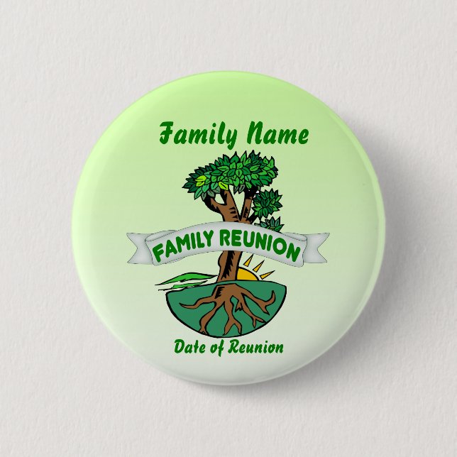 Macaron Rond 5 Cm Bouton de réunion de famille personnalisable (Devant)