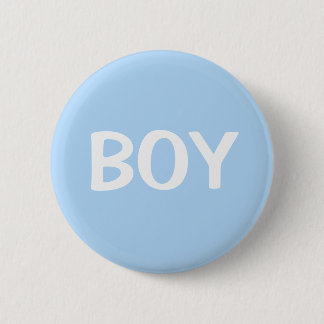 Macaron Rond 5 Cm Bouton de Révélation du Sexe de Bébé Garçon Mignon