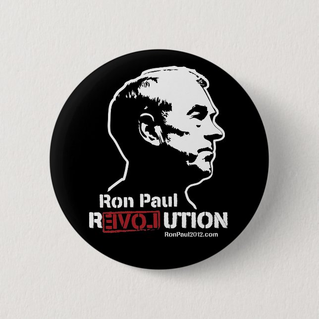 Macaron Rond 5 Cm Bouton de révolution de Ron Paul (Devant)
