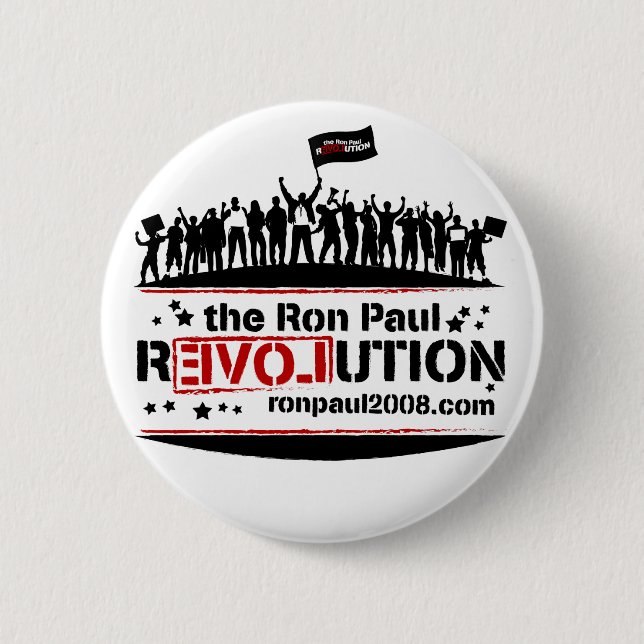 Macaron Rond 5 Cm Bouton de révolution de Ron Paul (Devant)