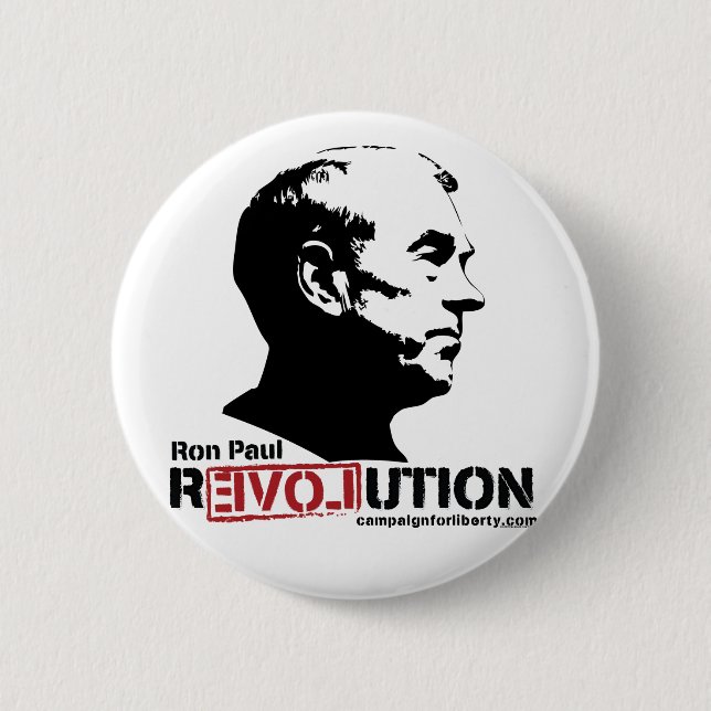Macaron Rond 5 Cm Bouton de révolution de Ron Paul (Devant)