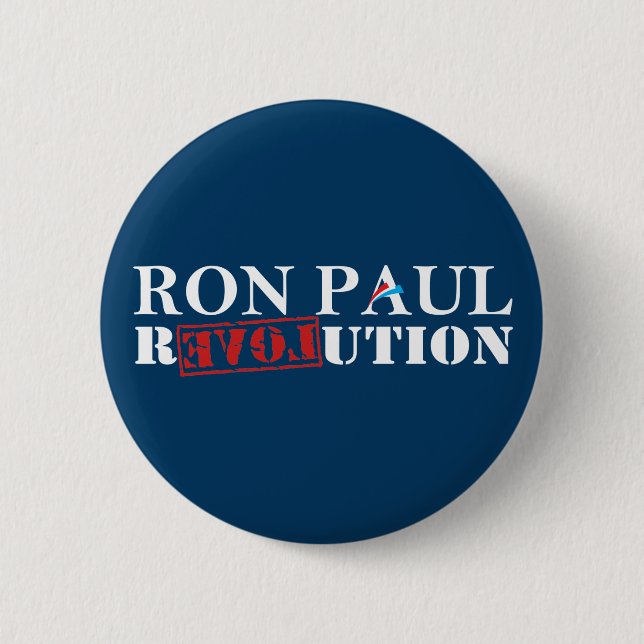Macaron Rond 5 Cm Bouton de révolution de Ron Paul (Devant)