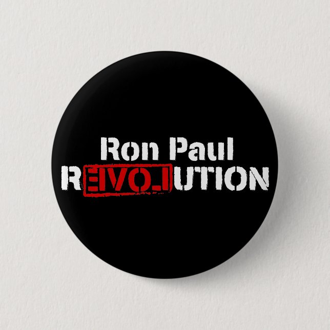 Macaron Rond 5 Cm Bouton de révolution de Ron Paul (Devant)