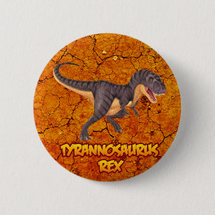 Macaron Rond 5 Cm Bouton de Rex de Tyrannosaurus