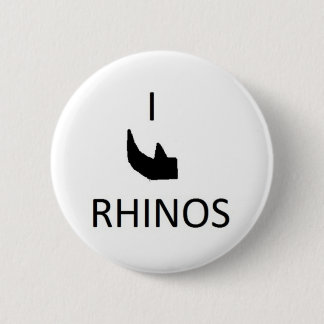 Macaron Rond 5 Cm Bouton de rhinocéros du klaxon I