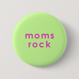 Macaron Rond 5 Cm bouton de roche de mamans