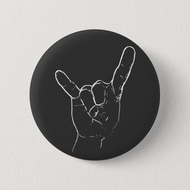 Macaron Rond 5 Cm Bouton de rock (Devant)