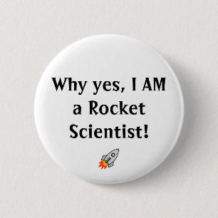 Macaron Rond 5 Cm Bouton de Rocket Scientiest