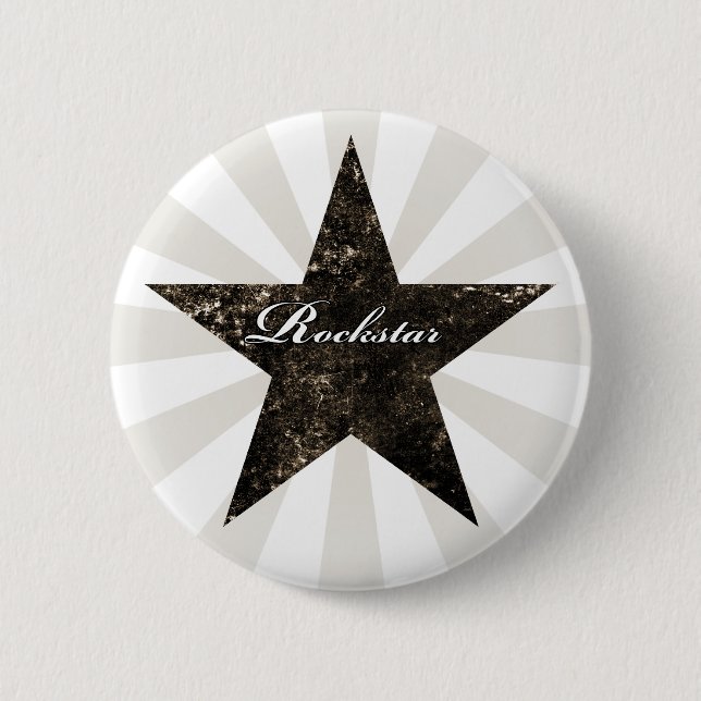 Macaron Rond 5 Cm Bouton de Rockstar (textures grunges - obscurité) (Devant)
