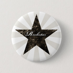 Macaron Rond 5 Cm Bouton de Rockstar (textures grunges - obscurité)