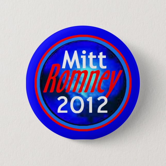Macaron Rond 5 Cm Bouton de ROMNEY 2012 (Devant)