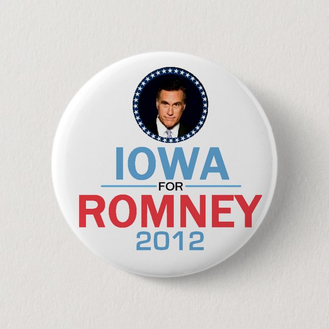 Macaron Rond 5 Cm Bouton de Romney Iowa (Devant)