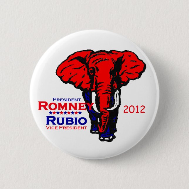 Macaron Rond 5 Cm Bouton de Romney Rubio 2012 (Devant)