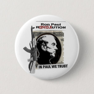 Macaron Rond 5 Cm Bouton de Ron Paul