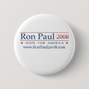 Macaron Rond 5 Cm Bouton de Ron Paul 2008