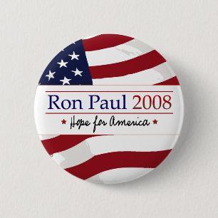 Macaron Rond 5 Cm Bouton de Ron Paul 2008