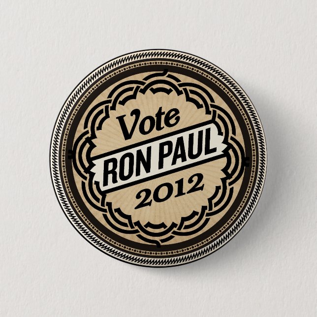 Macaron Rond 5 Cm Bouton de Ron Paul 2012 (Devant)