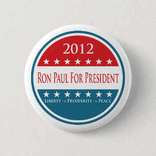 Macaron Rond 5 Cm Bouton de Ron Paul 2012