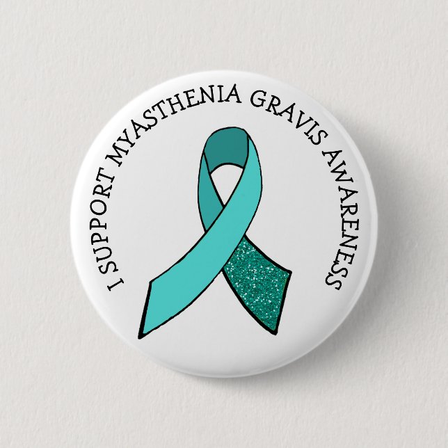 Macaron Rond 5 Cm Bouton de ruban de sensibilisation à Myasthenia Gr (Devant)