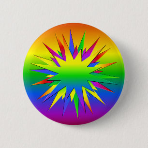 Macaron Rond 5 Cm Bouton de rupture arc-en-ciel