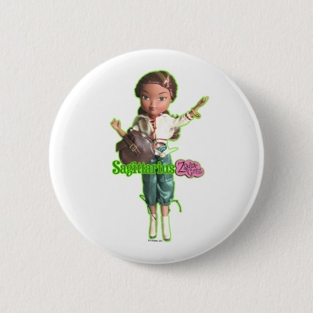 Macaron Rond 5 Cm Bouton de Sagittaire (Devant)