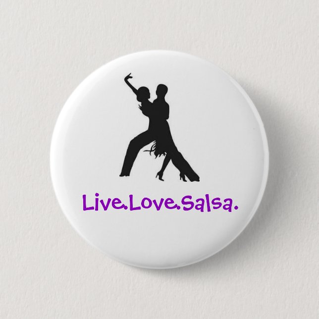Macaron Rond 5 Cm Bouton de Salsa (Devant)