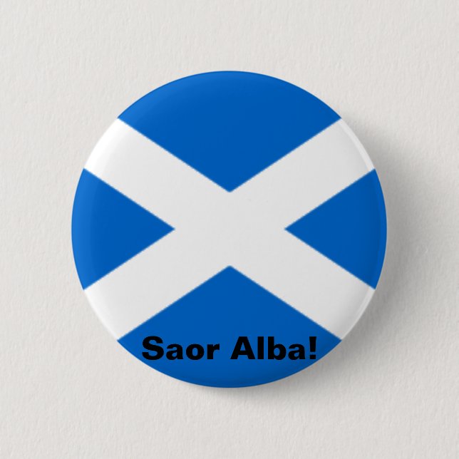 Macaron Rond 5 Cm Bouton de Saltire (Devant)