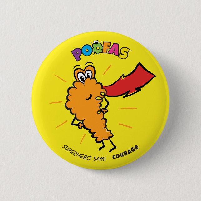 Macaron Rond 5 Cm Bouton de Sami de super héros (Devant)