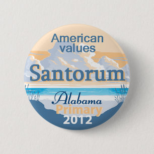 Macaron Rond 5 Cm Bouton de Santorum ALABAMA