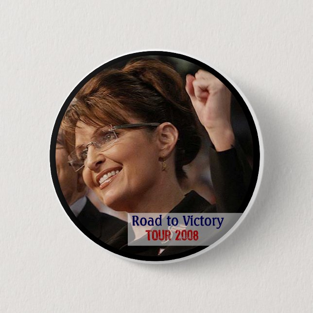 Macaron Rond 5 Cm Bouton de Sarah Palin (Devant)