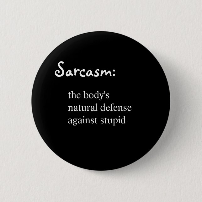 Macaron Rond 5 Cm Bouton de sarcasme (Devant)