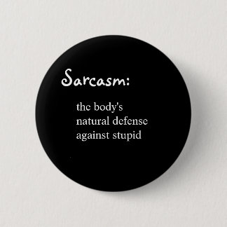 Macaron Rond 5 Cm Bouton de sarcasme