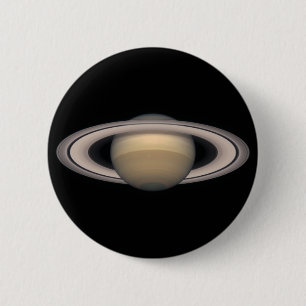 Macaron Rond 5 Cm Bouton de Saturn - cadeau d'astronomie d'espace de