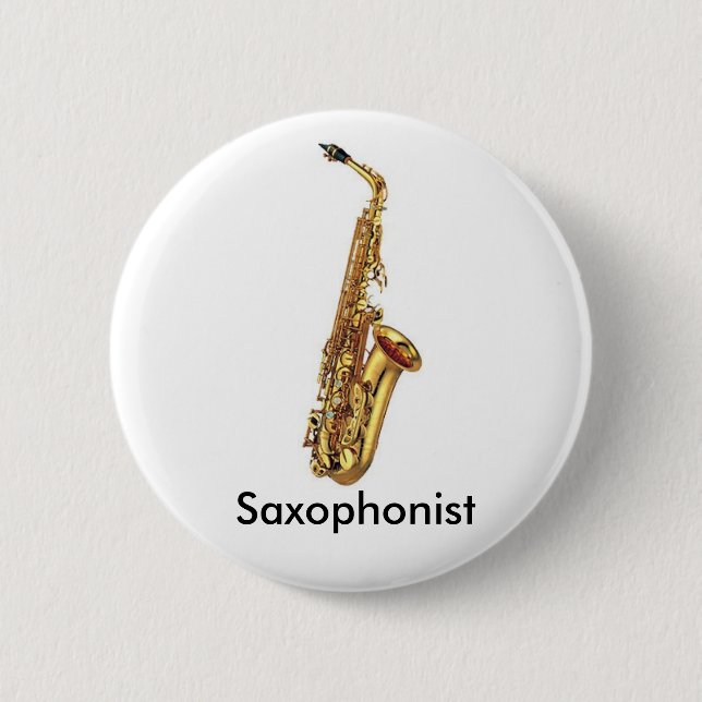 Macaron Rond 5 Cm Bouton de saxophone (Devant)