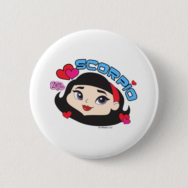 Macaron Rond 5 Cm Bouton de Scorpion (Devant)