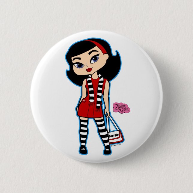 Macaron Rond 5 Cm Bouton de Scorpion (Devant)