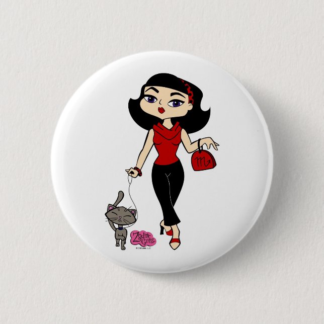 Macaron Rond 5 Cm Bouton de Scorpion (Devant)