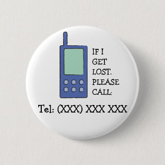 MACARON ROND 5 CM BOUTON DE SÉCURITÉ DE L'ENFANT AVEC LE NUMÉRO DE