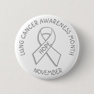 Macaron Rond 5 Cm Bouton de sensibilisation au cancer du poumon du m