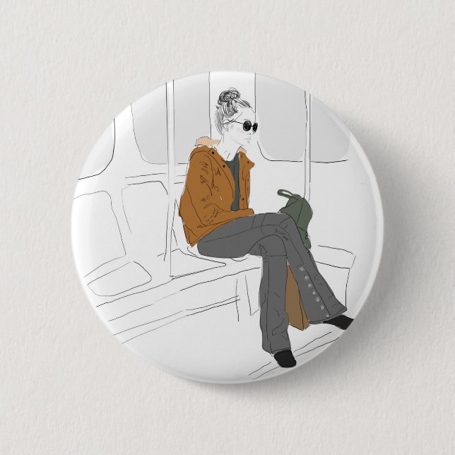Macaron Rond 5 Cm Bouton de Shannon Jahrling (Devant)