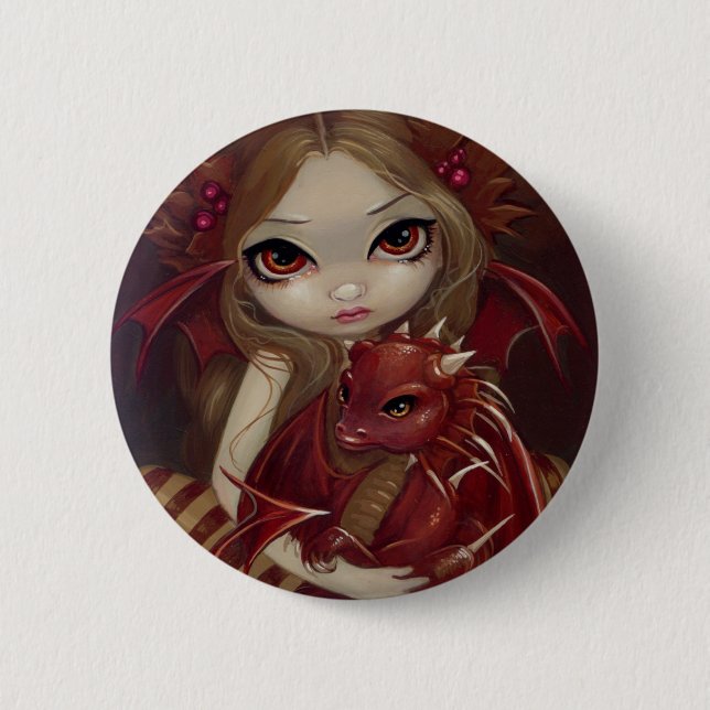 Macaron Rond 5 Cm Bouton de "Sienna Dragonling" (Devant)