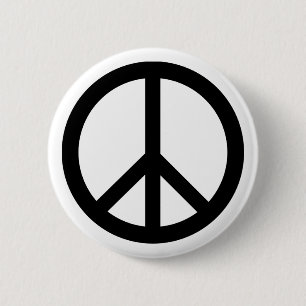 Macaron Rond 5 Cm Bouton de signe de paix