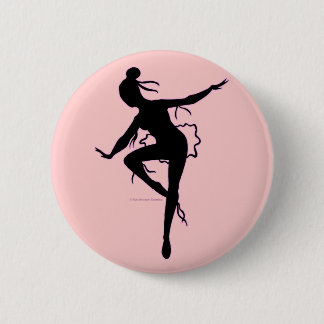 Macaron Rond 5 Cm Bouton de silhouette de ballerine de Prima