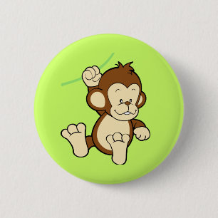 Macaron Rond 5 Cm Bouton de singe