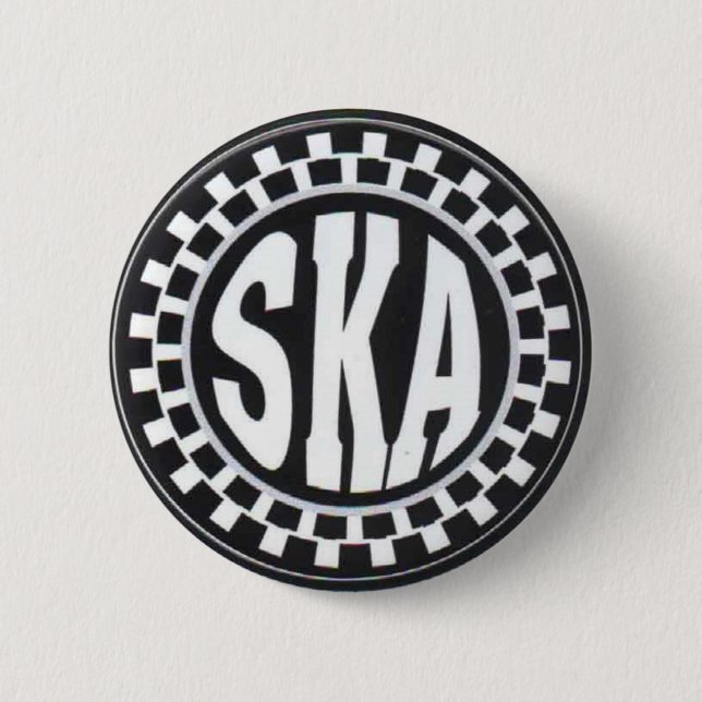 Macaron Rond 5 Cm Bouton de Ska (Devant)