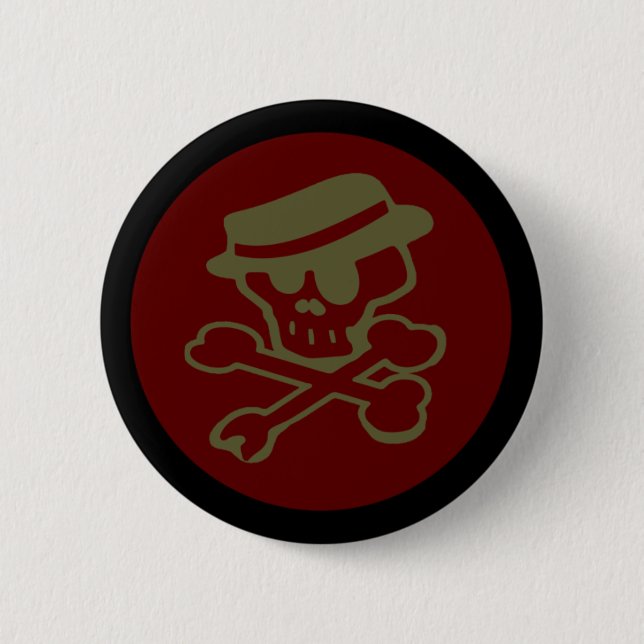 Macaron Rond 5 Cm Bouton de Skully (Devant)