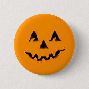 Macaron Rond 5 Cm Bouton de sourire de citrouille