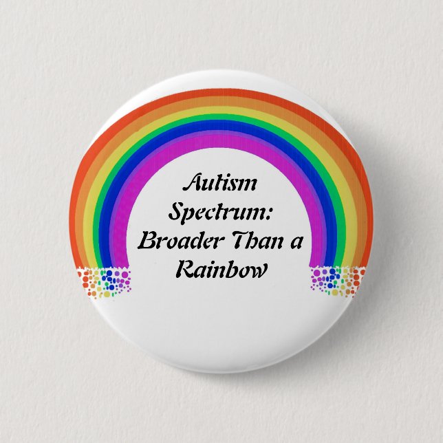 Macaron Rond 5 Cm Bouton de spectre d'autisme (Devant)