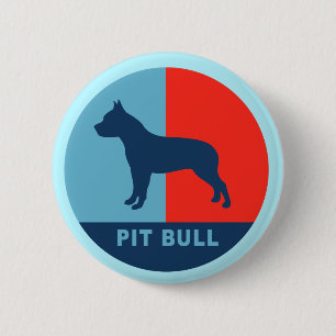 Macaron Rond 5 Cm Bouton de style américain de PitBull