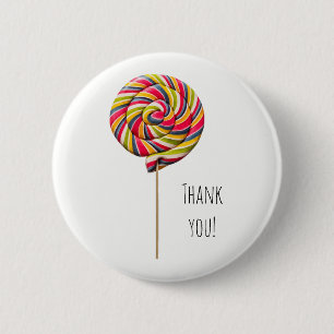 Macaron Rond 5 Cm Bouton de sucette tourbillon coloré
